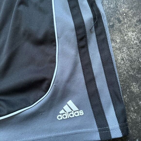 Adidas 100% Polyester Shorts Kids Youth Size Large Black Color Elastic Waist - Picture 10 of 12